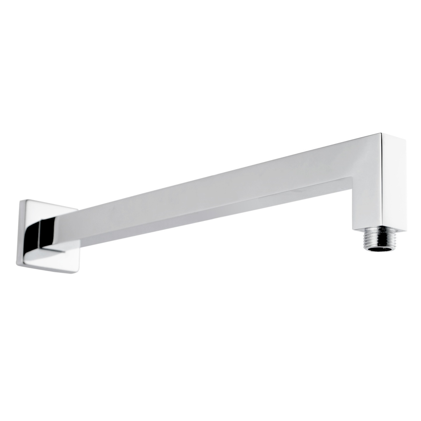 Bathroom Extension Square Brass Wall Mounted Shower Arm Bath Rainfall Shower Head Dropper Tube Chrome/Matte Black