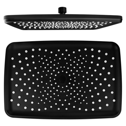 12'' 300mm Rectangular Rainfall Shower Head Bathroom Plastic Shower Head Rose