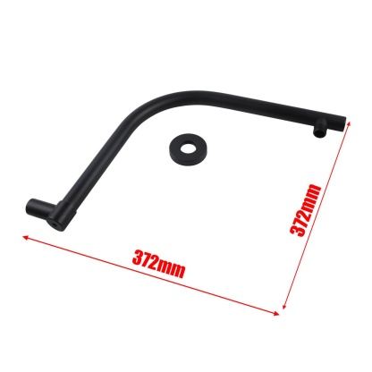 Bathroom Round Brass 180° Swivel Wall Mounted Gooseneck Shower Arm Bath Extension Rain Head Shower Arm Chrome/Black