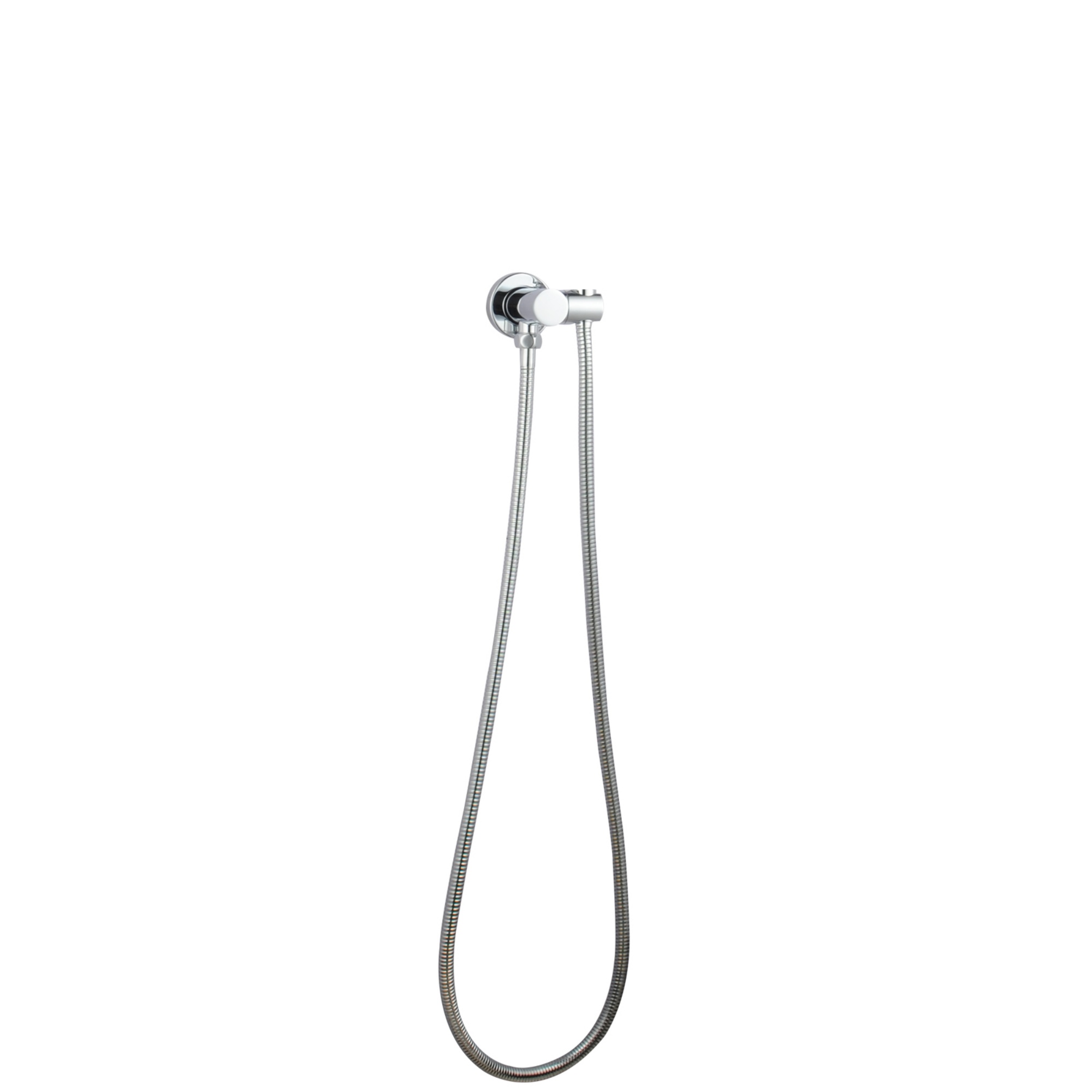 Round Swivel Handheld Shower Head Holder 1.5m Shower Hose Wall Mounted G1/2 Water Inlet Connector Chrome/Black