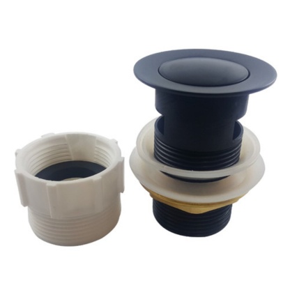 32/40mm Solid Brass Pop Up Waste Overflow Bathroom Basin Vanity Push Plug Drain Chrome/Matte Black/Brushed Gold