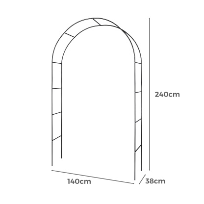 Wedding Garden Arch Without Base Party Balloon Flower Decoration Archway Climbing Plants Arbour Vine Stand Trellis White/Black/Dark Green