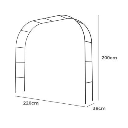 Wedding Garden Arch Without Base Party Balloon Flower Decoration Archway Climbing Plants Arbour Vine Stand Trellis White/Black/Dark Green