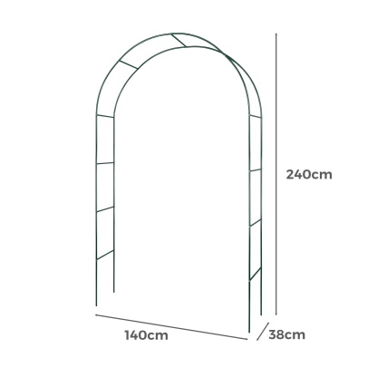Wedding Garden Arch Without Base Party Balloon Flower Decoration Archway Climbing Plants Arbour Vine Stand Trellis White/Black/Dark Green