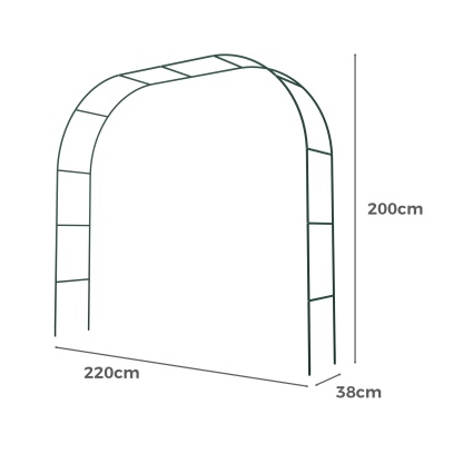 Wedding Garden Arch Without Base Party Balloon Flower Decoration Archway Climbing Plants Arbour Vine Stand Trellis White/Black/Dark Green