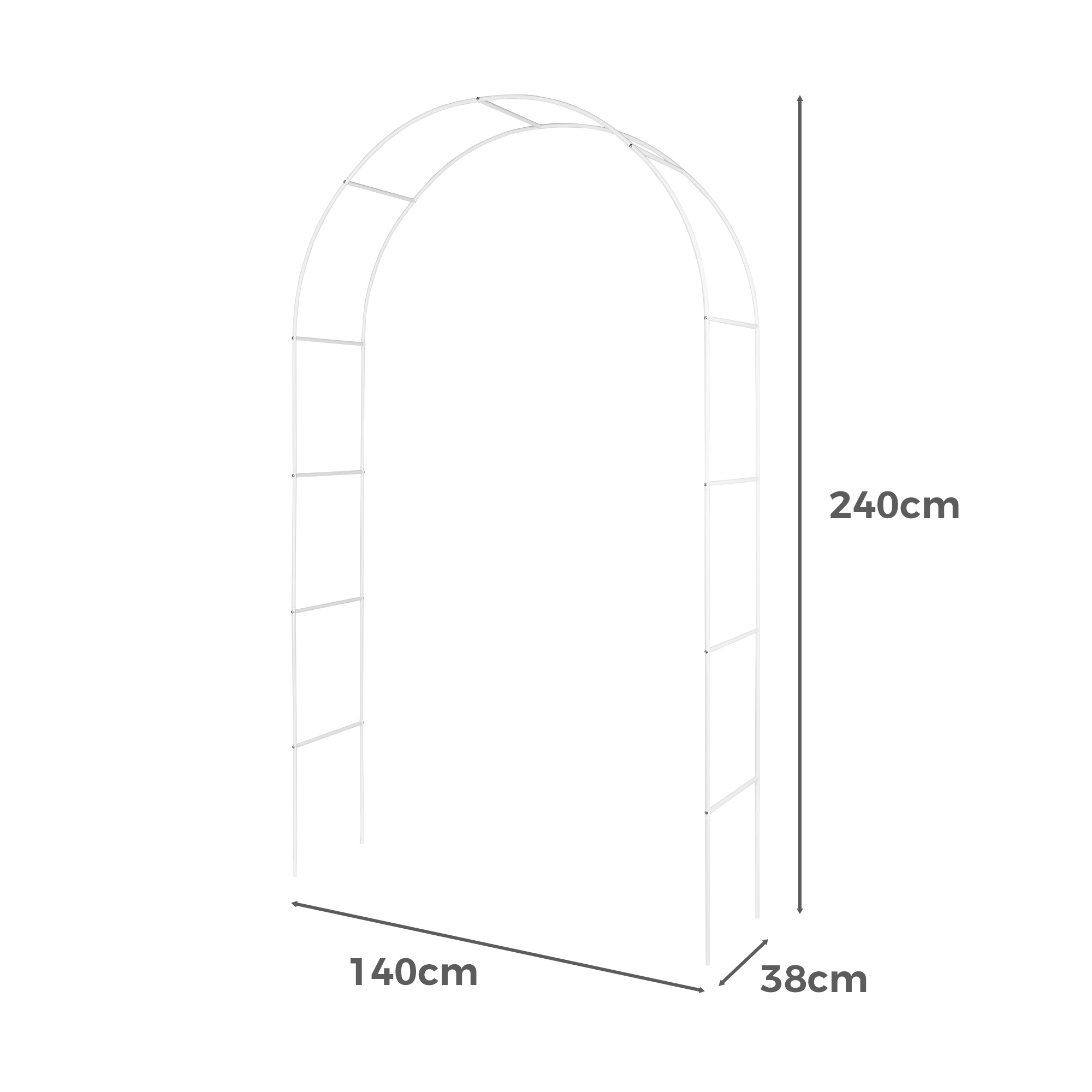 Wedding Garden Arch Without Base Party Balloon Flower Decoration Archway Climbing Plants Arbour Vine Stand Trellis White/Black/Dark Green