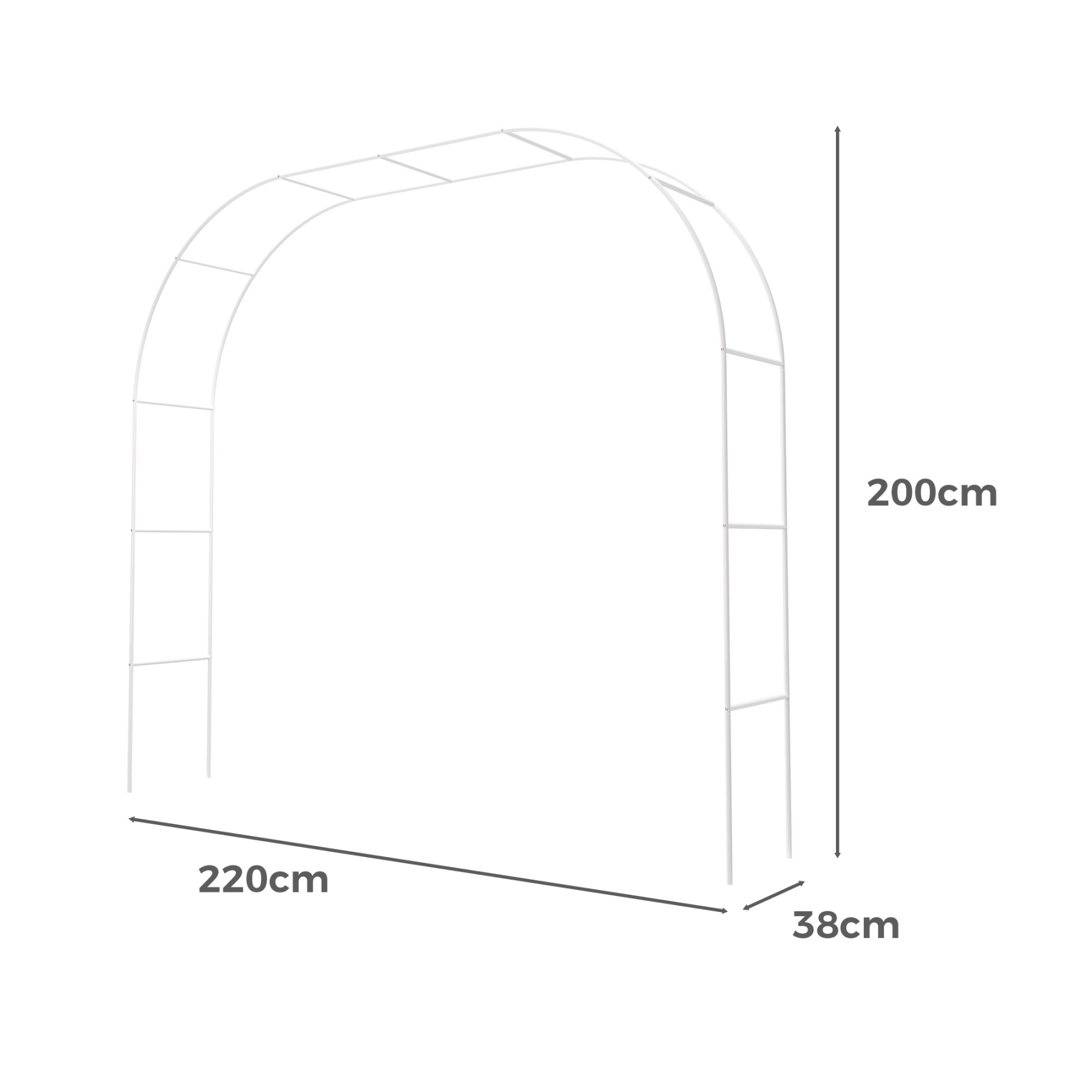 Wedding Garden Arch Without Base Party Balloon Flower Decoration Archway Climbing Plants Arbour Vine Stand Trellis White/Black/Dark Green