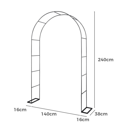Garden Arch Wedding Party Balloon Decoration Archway Climbing Flower Plants Arbour Vine Stand Trellis White/Black/Dark Green