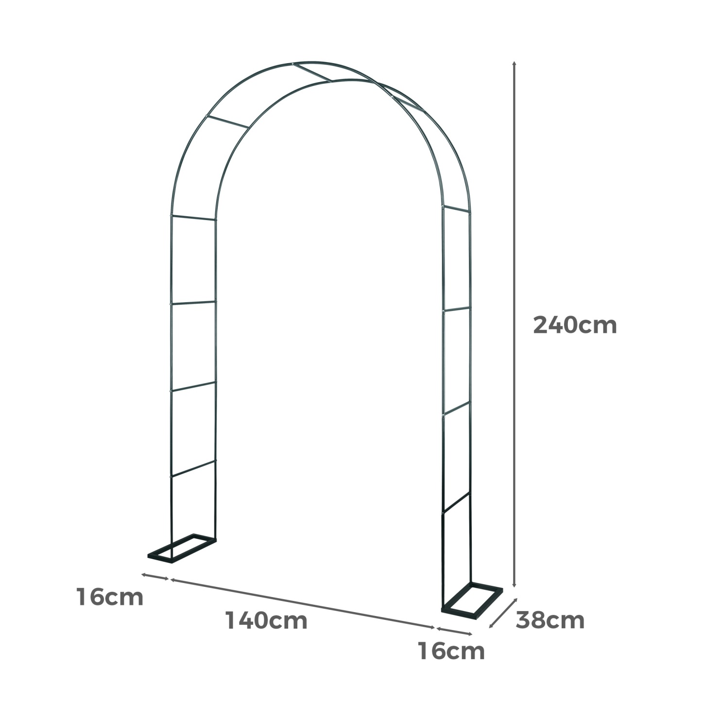 Garden Arch Wedding Party Balloon Decoration Archway Climbing Flower Plants Arbour Vine Stand Trellis White/Black/Dark Green