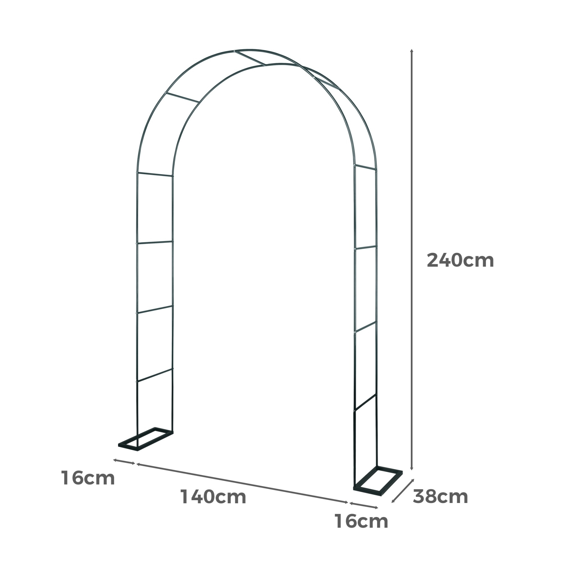 Garden Arch Wedding Party Balloon Decoration Archway Climbing Flower Plants Arbour Vine Stand Trellis White/Black/Dark Green