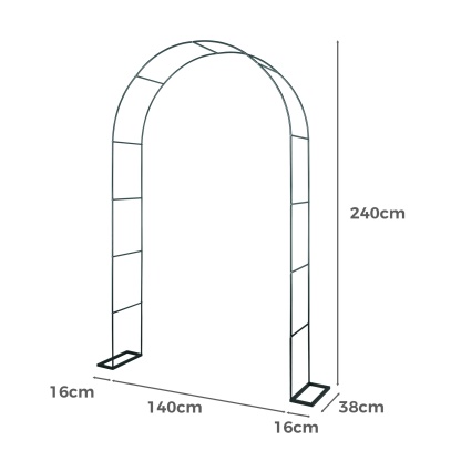 Garden Arch Wedding Party Balloon Decoration Archway Climbing Flower Plants Arbour Vine Stand Trellis White/Black/Dark Green