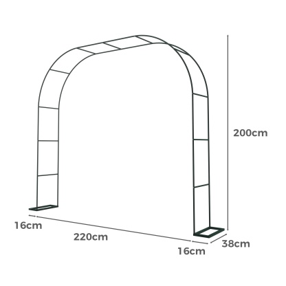 Garden Arch Wedding Party Balloon Decoration Archway Climbing Flower Plants Arbour Vine Stand Trellis White/Black/Dark Green