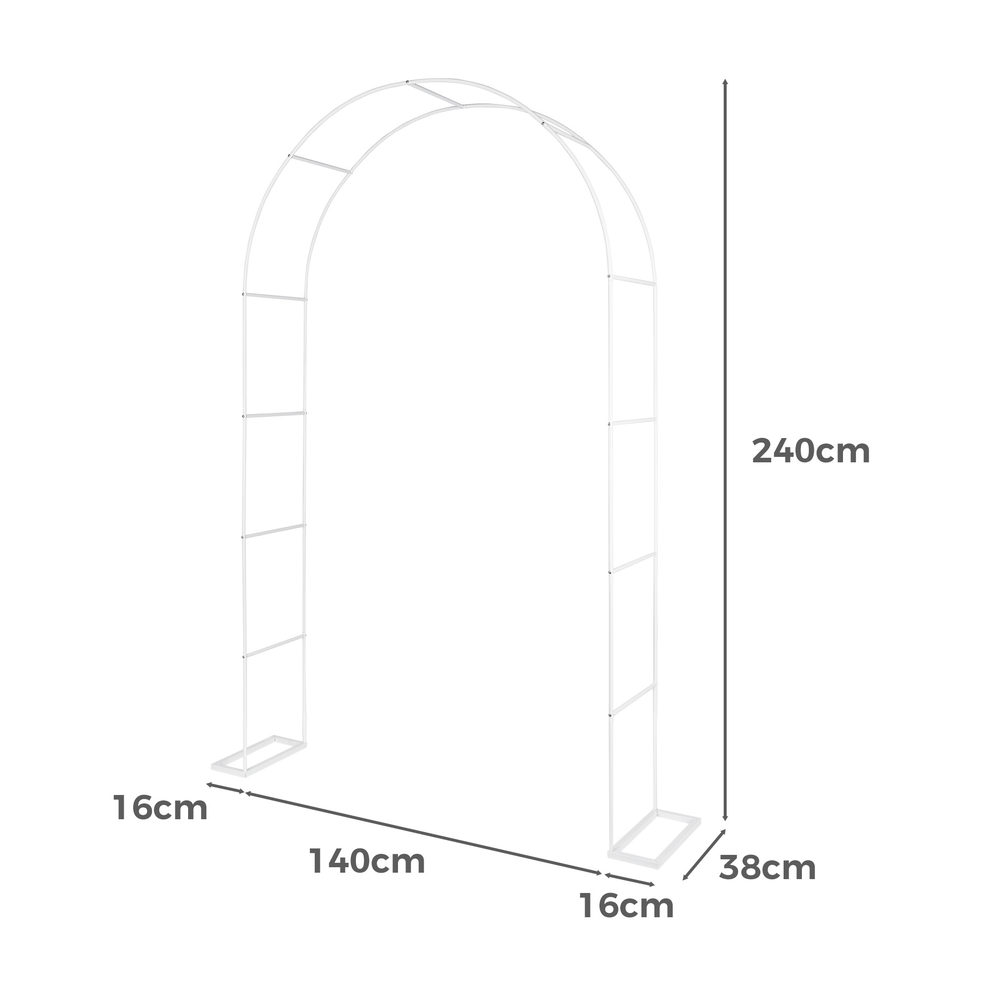 Garden Arch Wedding Party Balloon Decoration Archway Climbing Flower Plants Arbour Vine Stand Trellis White/Black/Dark Green