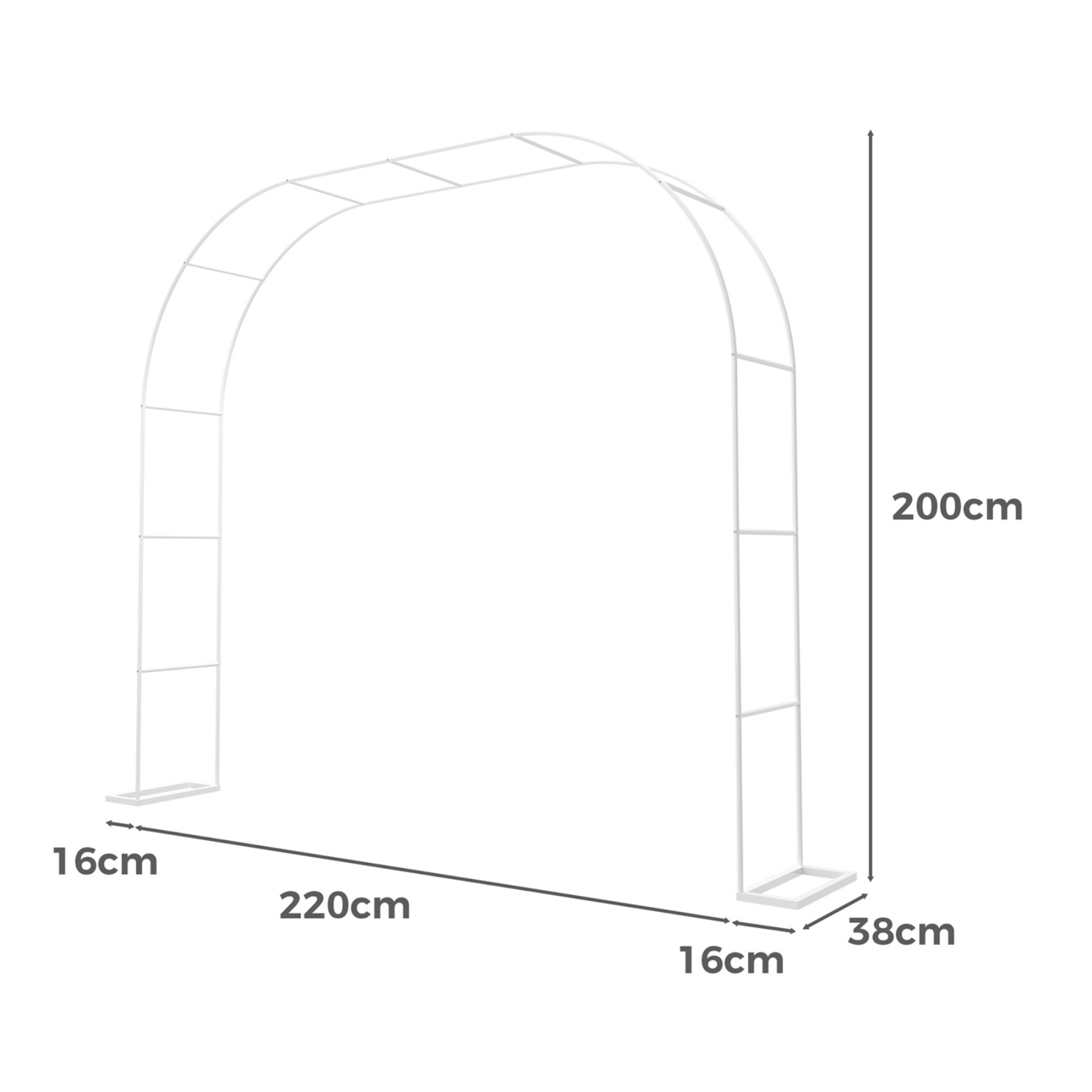 Garden Arch Wedding Party Balloon Decoration Archway Climbing Flower Plants Arbour Vine Stand Trellis White/Black/Dark Green