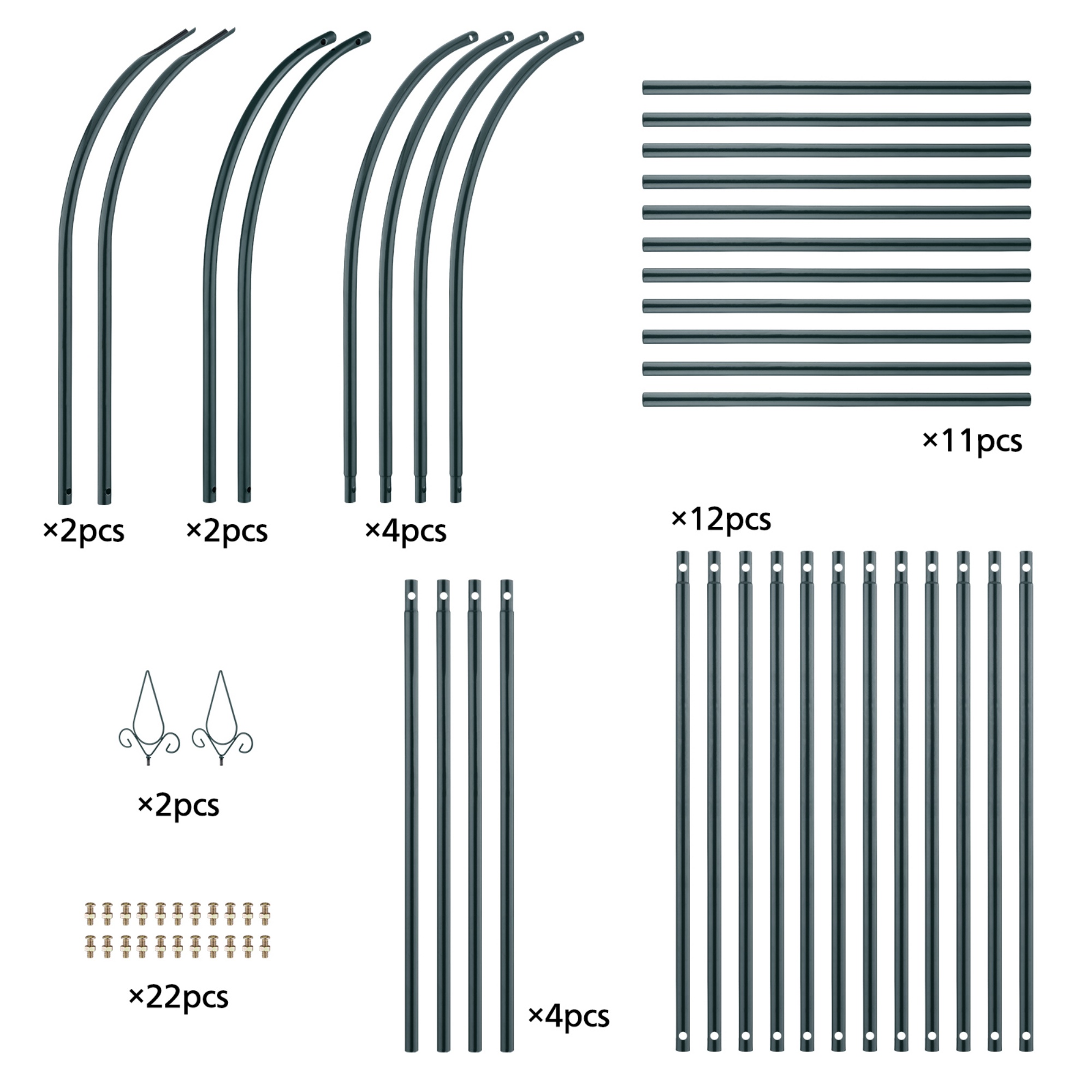 Gothic Spires Garden Arch Frame Wedding Party Flower Balloon Decoration Archway Climbing Plants Arbour Vine Stand Trellis Dark Green