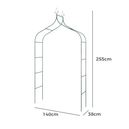 Gothic Spires Garden Arch Frame Wedding Party Flower Balloon Decoration Archway Climbing Plants Arbour Vine Stand Trellis Dark Green