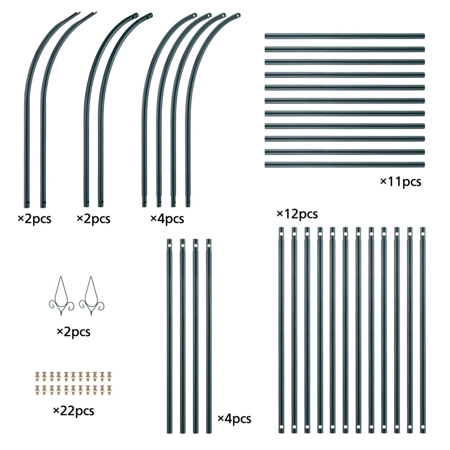 Gothic Spires Garden Arch Frame Wedding Party Flower Balloon Decoration Archway Climbing Plants Arbour Vine Stand Trellis Dark Green