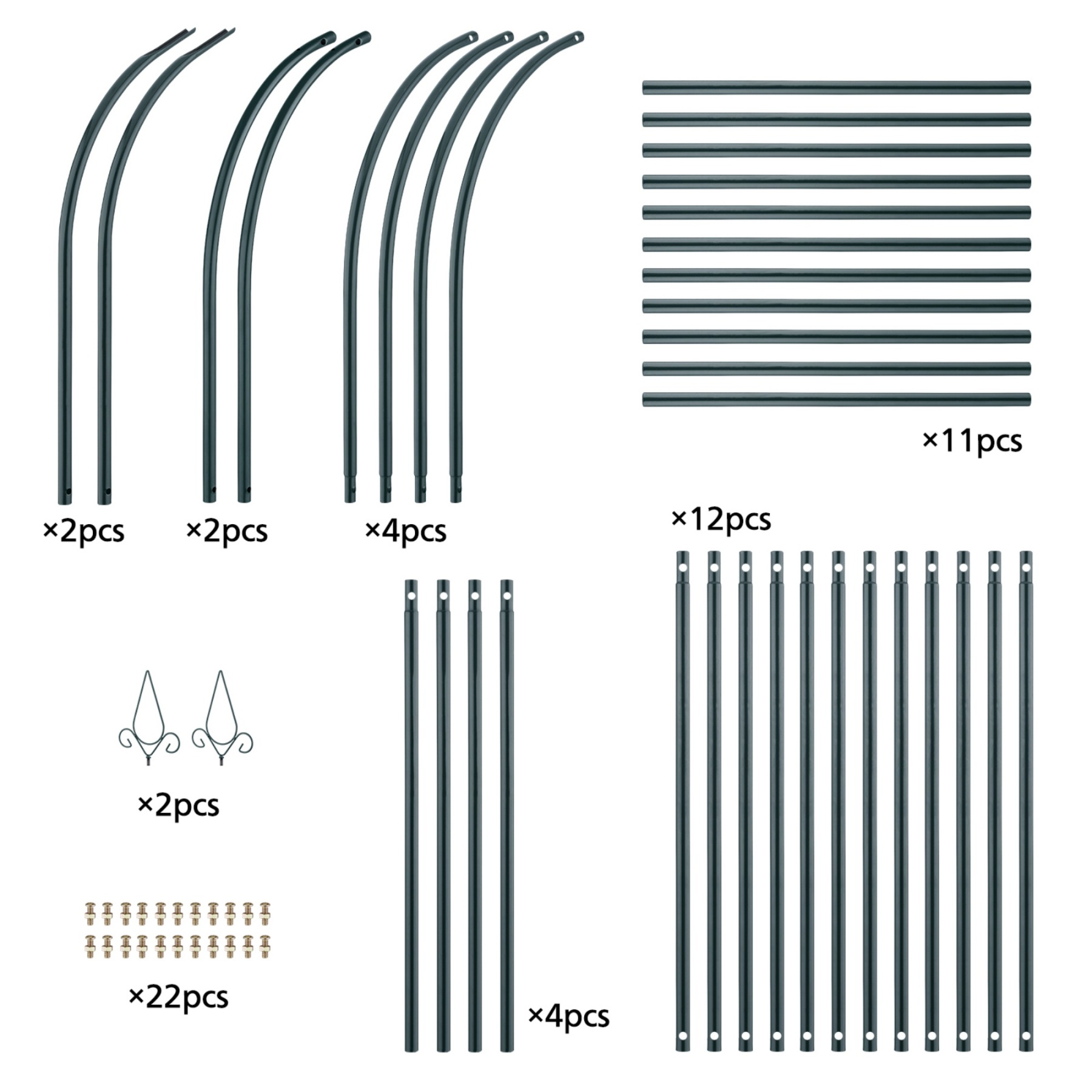 Gothic Spires Garden Arch Frame Wedding Party Flower Balloon Decoration Archway Climbing Plants Arbour Vine Stand Trellis Dark Green