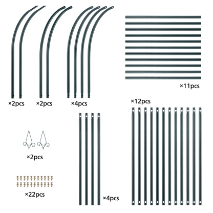 Gothic Spires Garden Arch Frame Wedding Party Flower Balloon Decoration Archway Climbing Plants Arbour Vine Stand Trellis Dark Green