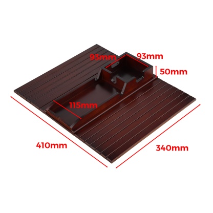 Multi-functional Bamboo Slide-Away Sofa Armrest Tray for Drinks Cellphone Remote Snacks Detachable Couch Arm Cup Holder Tray
