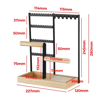 Jewellery Storage Stand Rack Rings Necklaces Earrings Display Organizer Holder