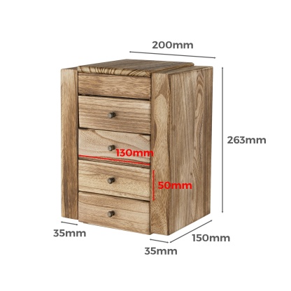 Large Capacity Wooden Jewellery Storage Box Rings Holder Necklaces Earrings Organizer Cabinet