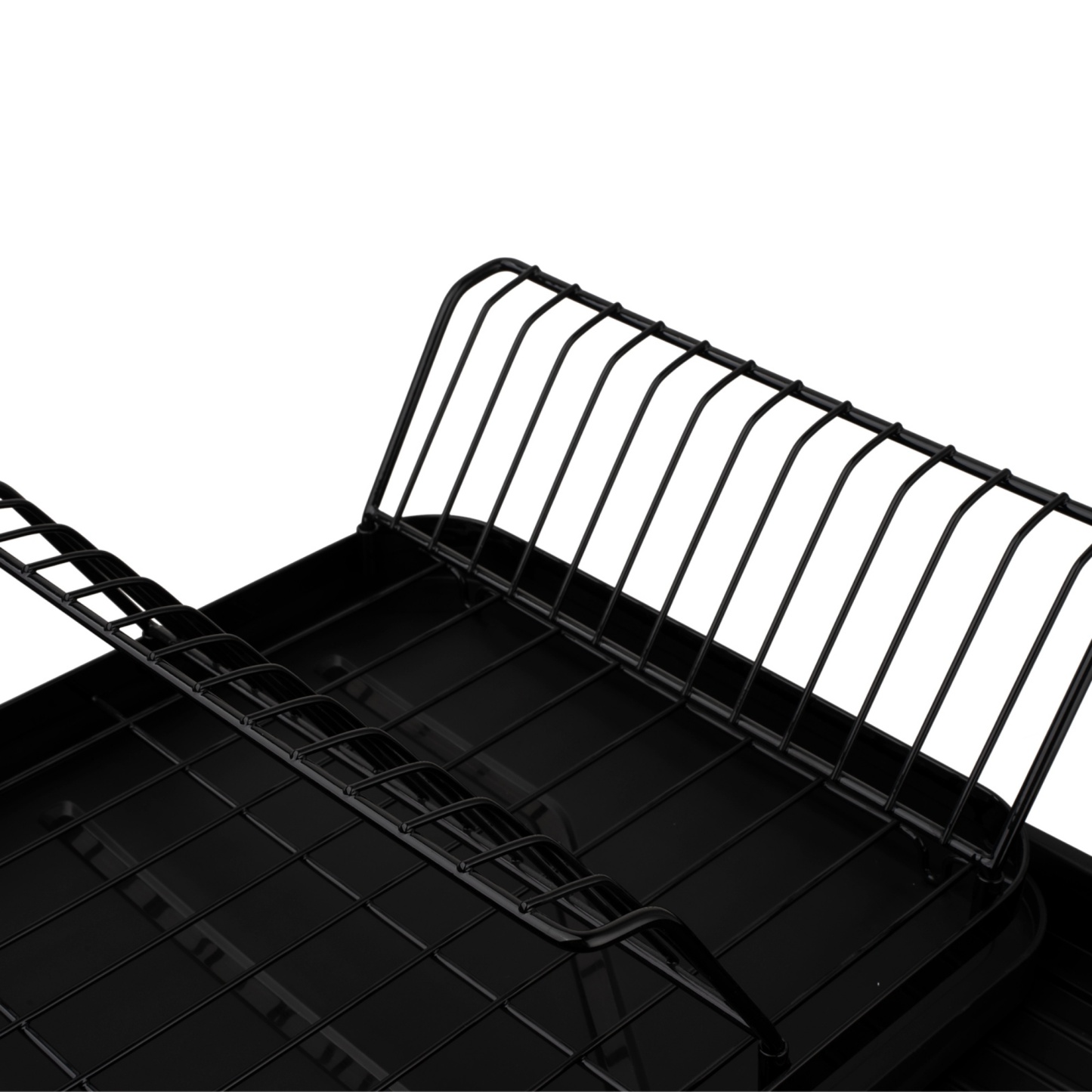 Expandable Black Dish Bowl Drying Storage Rack Kitchen Dish Plate Cup Holder Drain Organizer