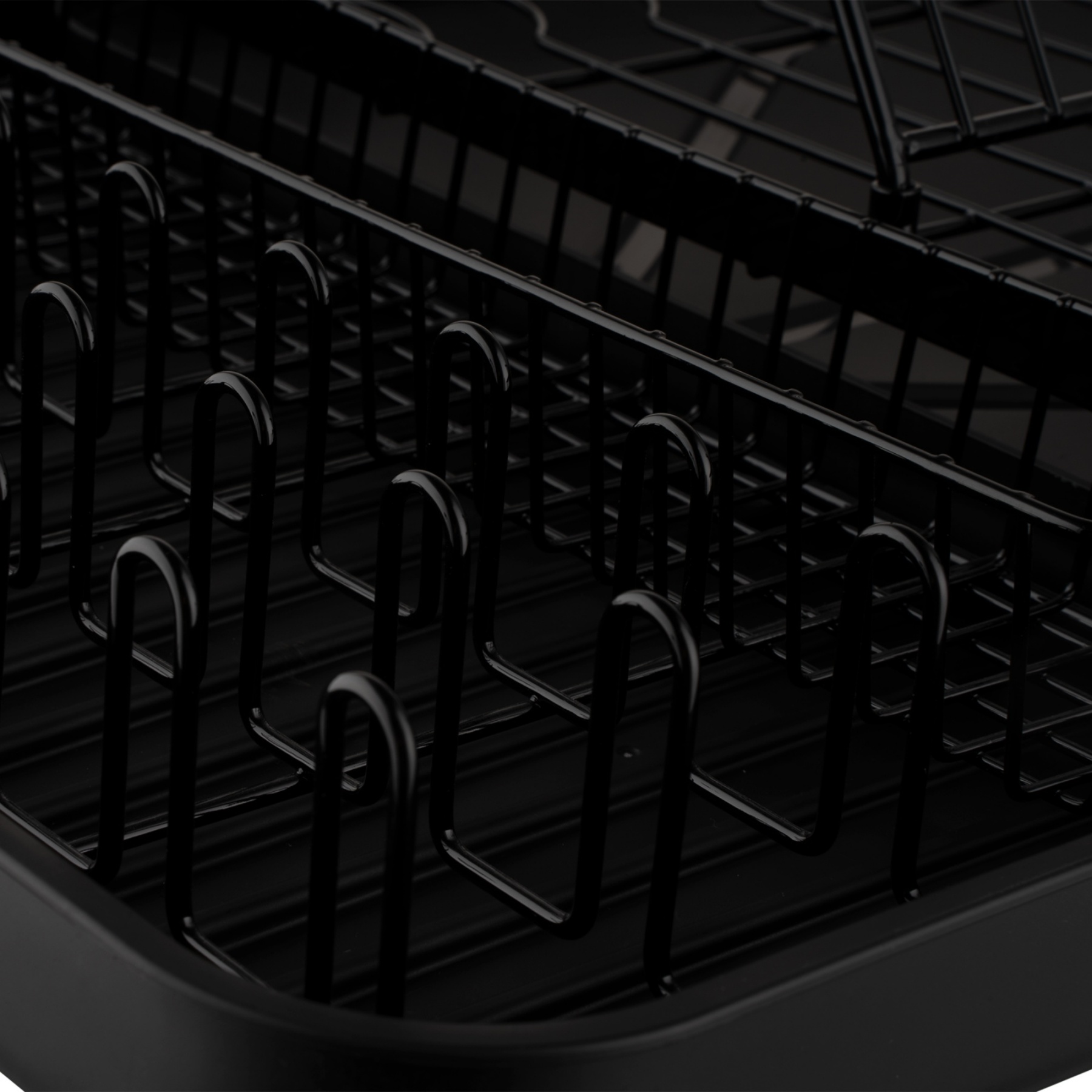 Expandable Black Dish Bowl Drying Storage Rack Kitchen Dish Plate Cup Holder Drain Organizer