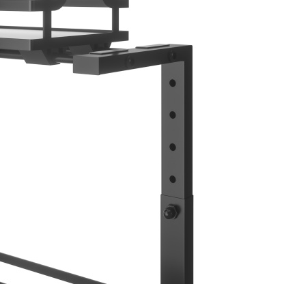 2 Tier Adjustable Height Slide-Out Under Sink Organizer Rack Kitchen Cabinet Bathroom Storage Shelf Holder White/Black