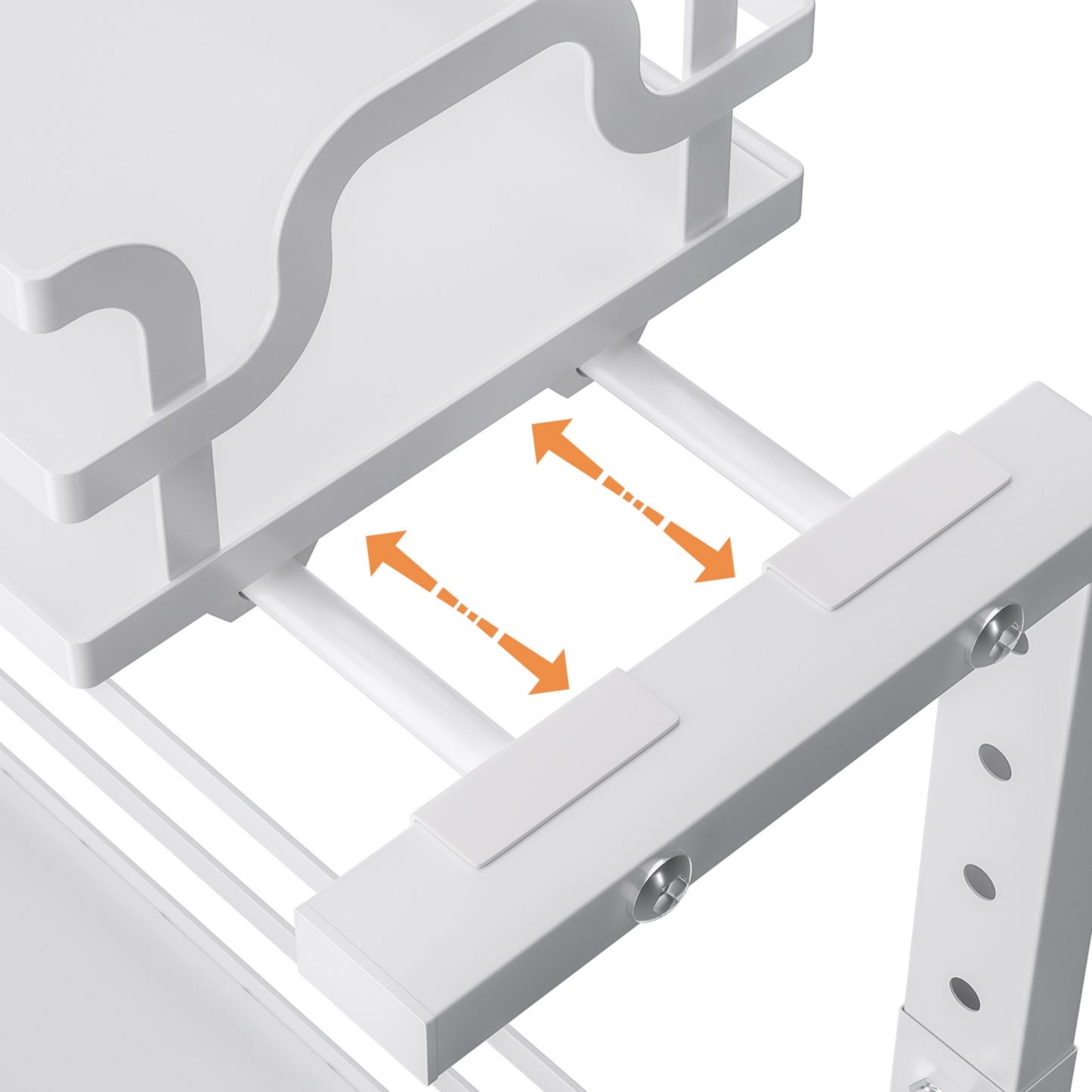 2 Tier Adjustable Height Slide-Out Under Sink Organizer Rack Kitchen Cabinet Bathroom Storage Shelf Holder White/Black