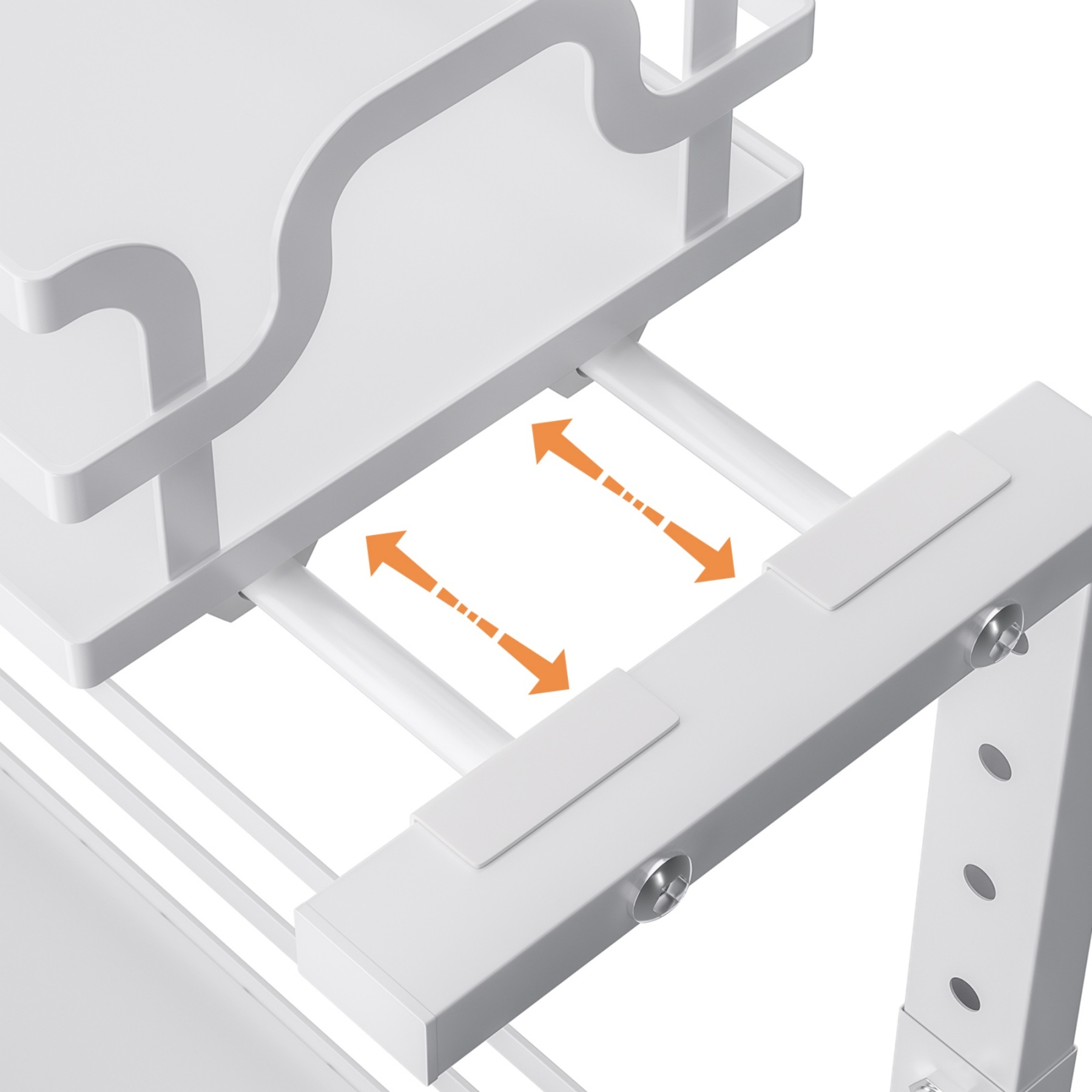 2 Tier Adjustable Height Slide-Out Under Sink Organizer Rack Kitchen Cabinet Bathroom Storage Shelf Holder White/Black