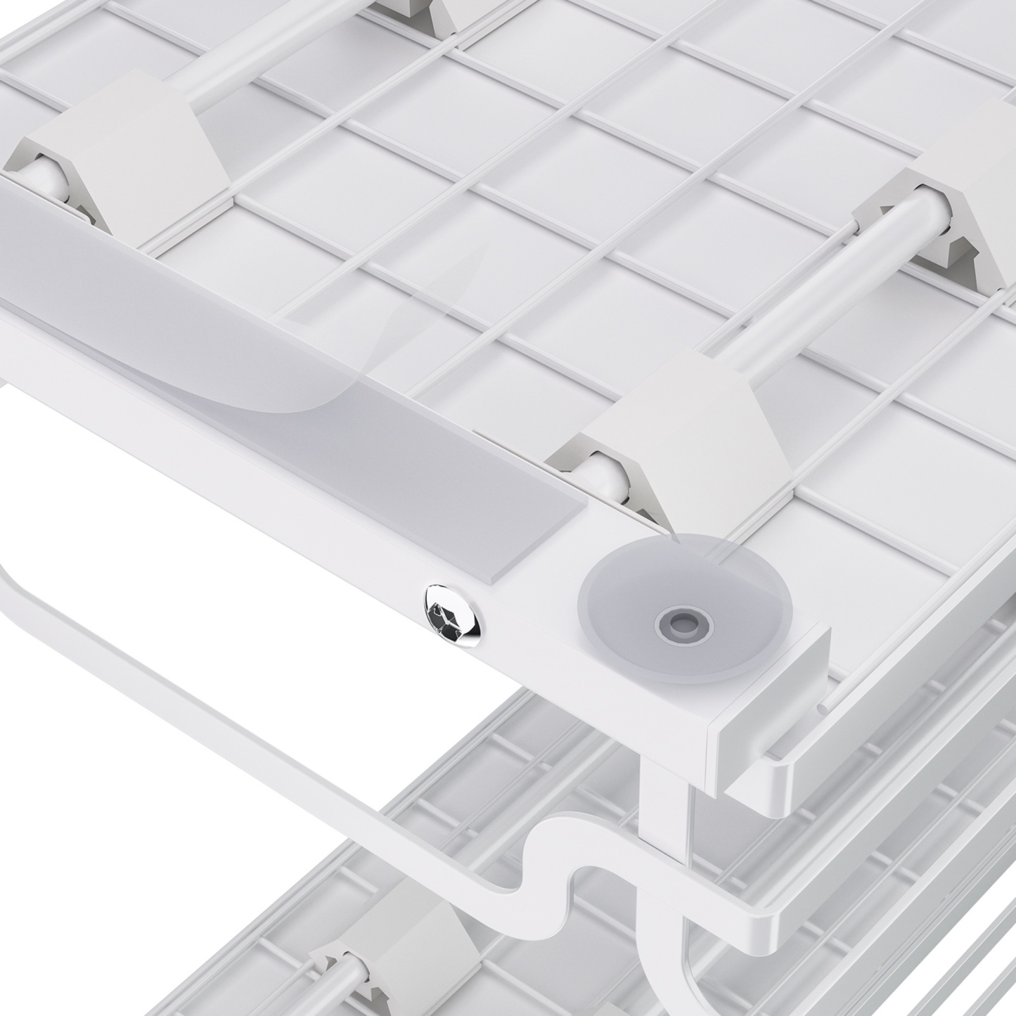 2 Tier Adjustable Height Slide-Out Under Sink Organizer Rack Kitchen Cabinet Bathroom Storage Shelf Holder White/Black