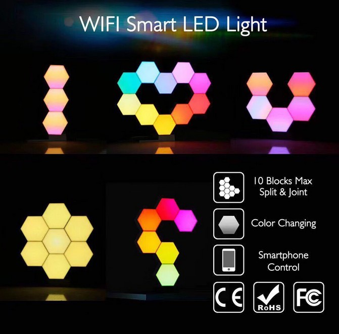 LifeSmart DIY Smart LED Light Gaming RGB Sound Activated Party Light IOS ANDROID Voice App Control DIY Assembling