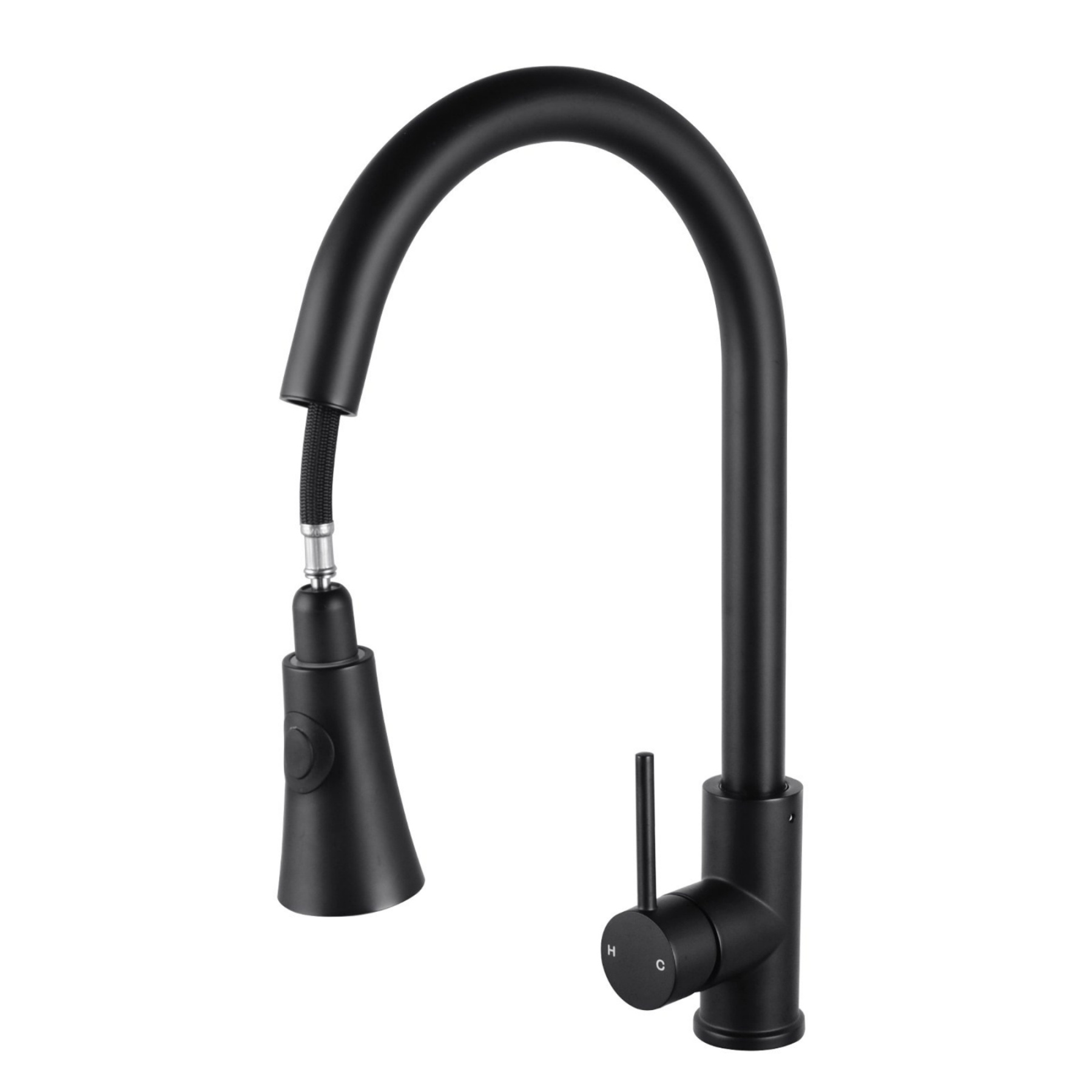 Swivel Pull Out Spout Kitchen Sink Basin Laundry Mixer Tap Brass WELS Black / Brushed Yellow Gold