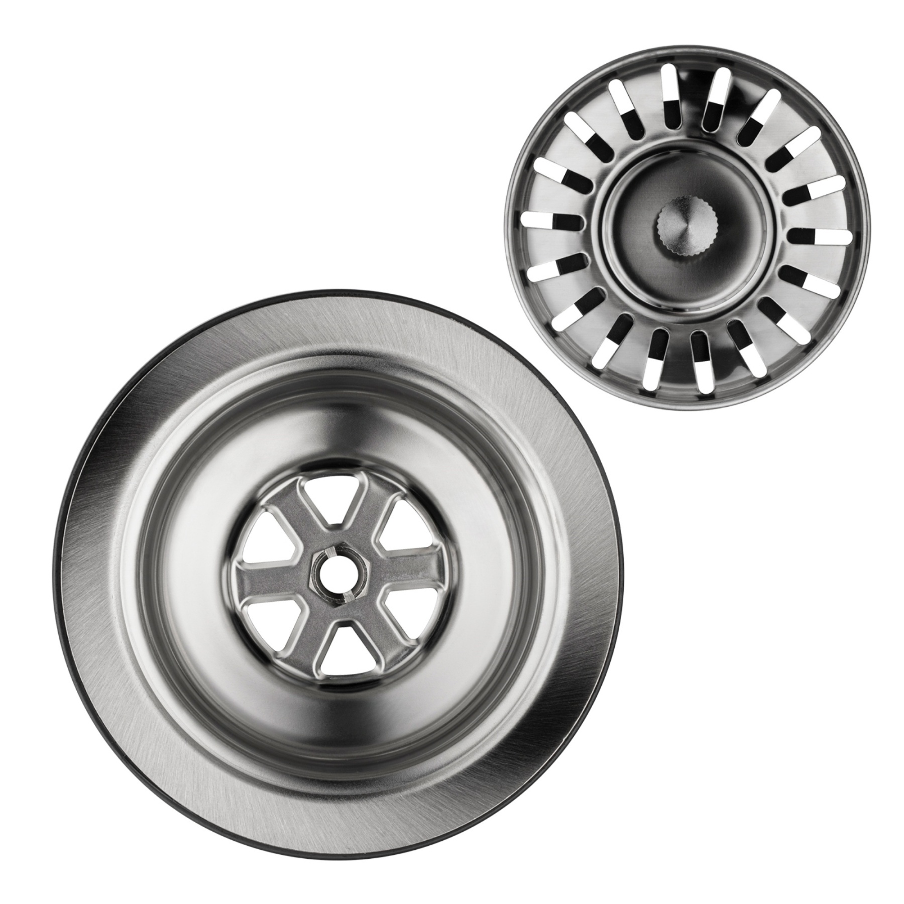 Stainless Steel Kitchen Laundry Sink Strainer Waste Replacement Drain Filtet Drainer Brushed Nickel/Black/Gold