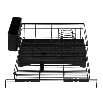 Expandable Kitchen Sink Drain Storage Rack Two in One Large Capacity Dish Bowl Plate Drying Holder 
