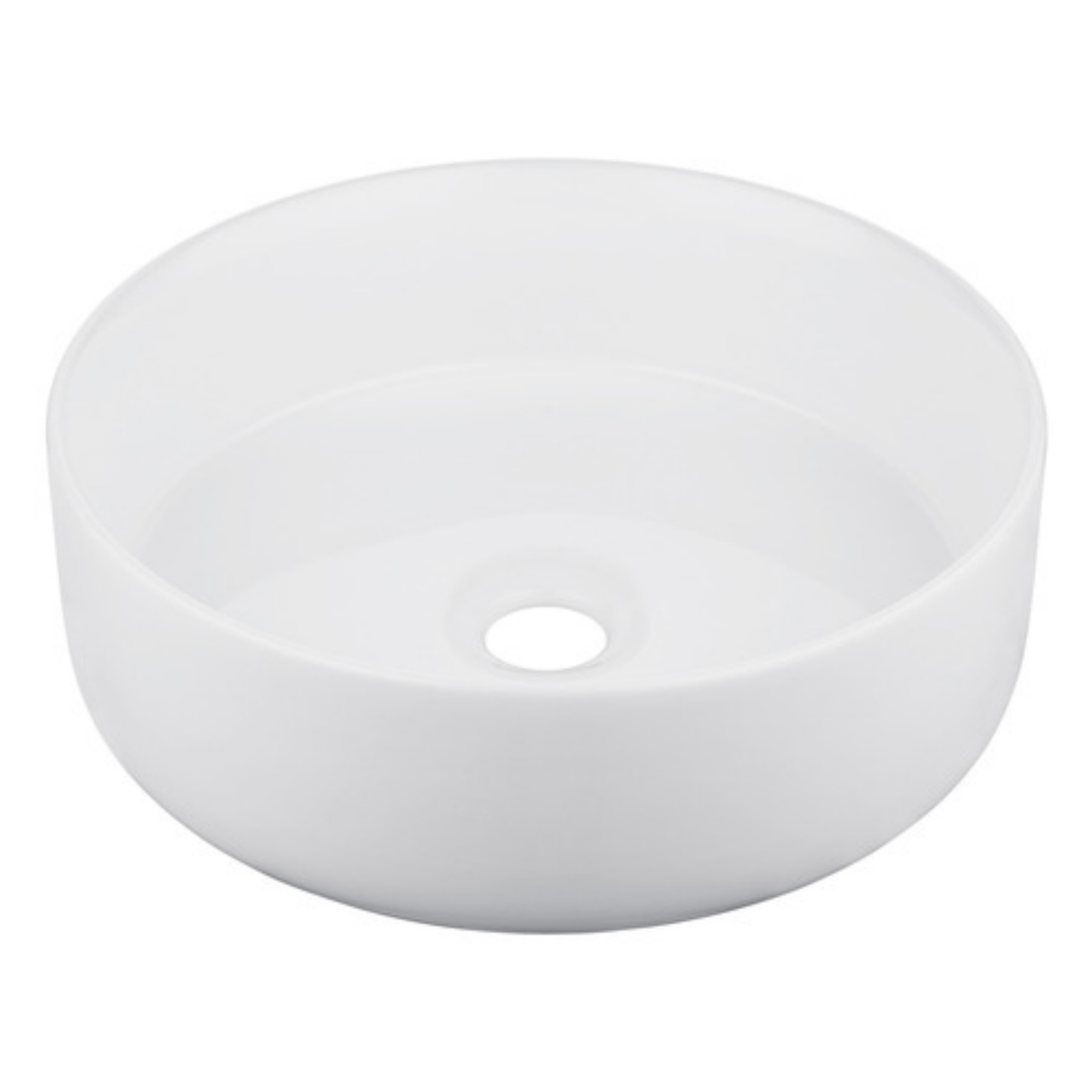 350mm Above Counter Round Ceramic Basin Vanity Bathroom Laundry Hand Wash Sink Bowl Gloss White