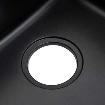 Granite Quartz Stone Single Bowl Kitchen Sink Top/Flush/Under Mount Laundry Basin White/Black