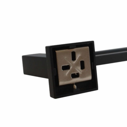 800mm Square Stainless Steel Bathroom Double Bars Towel Rail Rack Wall Mounted Clothes Hanger Holder Chrome/Black