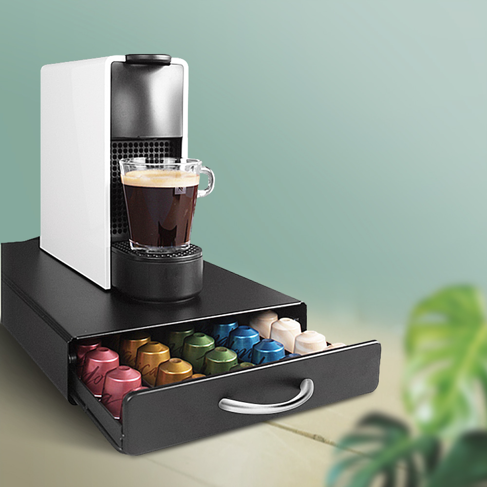 50 Pods Coffee Capsules Storage Rack Machine Holder Organizer Drawer Dispenser