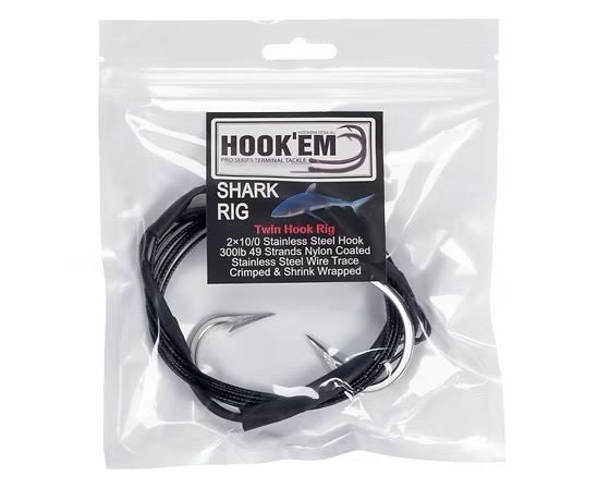 Hook'em Shark Rig 300lb single/doubble hook