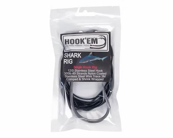 Hook'em Shark Rig 300lb single/doubble hook