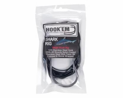 Hook'em Shark Rig 300lb single/doubble hook