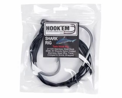 Hook'em Shark Rig 300lb single/doubble hook