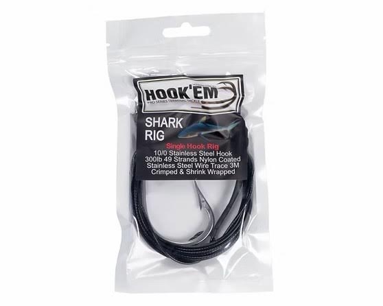 Hook'em Shark Rig 300lb single/doubble hook