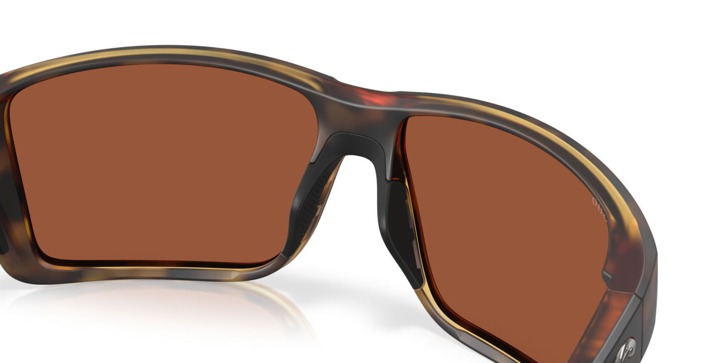 Costa Del Mar Polarised Sunglasses 06S9080 Reefton Pro Matte Tortoise w/ Green Mirror 580G