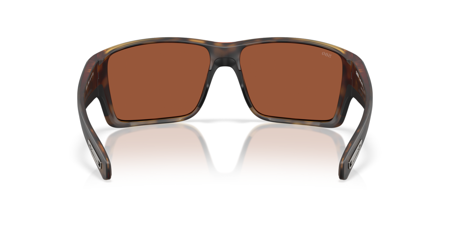 Costa Del Mar Polarised Sunglasses 06S9080 Reefton Pro Matte Tortoise w/ Green Mirror 580G