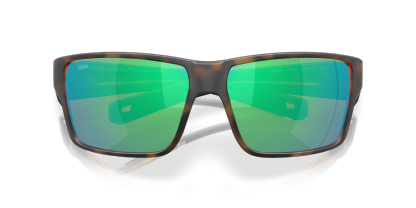 Costa Del Mar Polarised Sunglasses 06S9080 Reefton Pro Matte Tortoise w/ Green Mirror 580G
