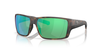 Costa Del Mar Polarised Sunglasses 06S9080 Reefton Pro Matte Tortoise w/ Green Mirror 580G