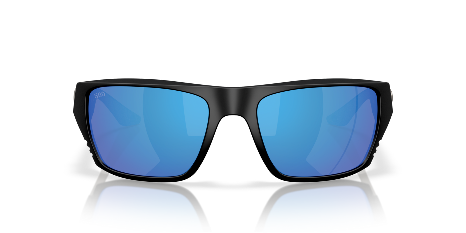 Costa Del Mar Polarised Sunglasses 06S9118 Finlet Matte Black w/ Blue Mirror 580G